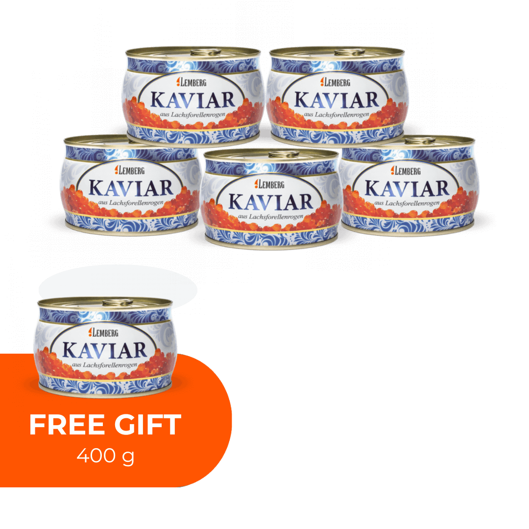 Caviar de trucha salmonada, 400g, 5+1