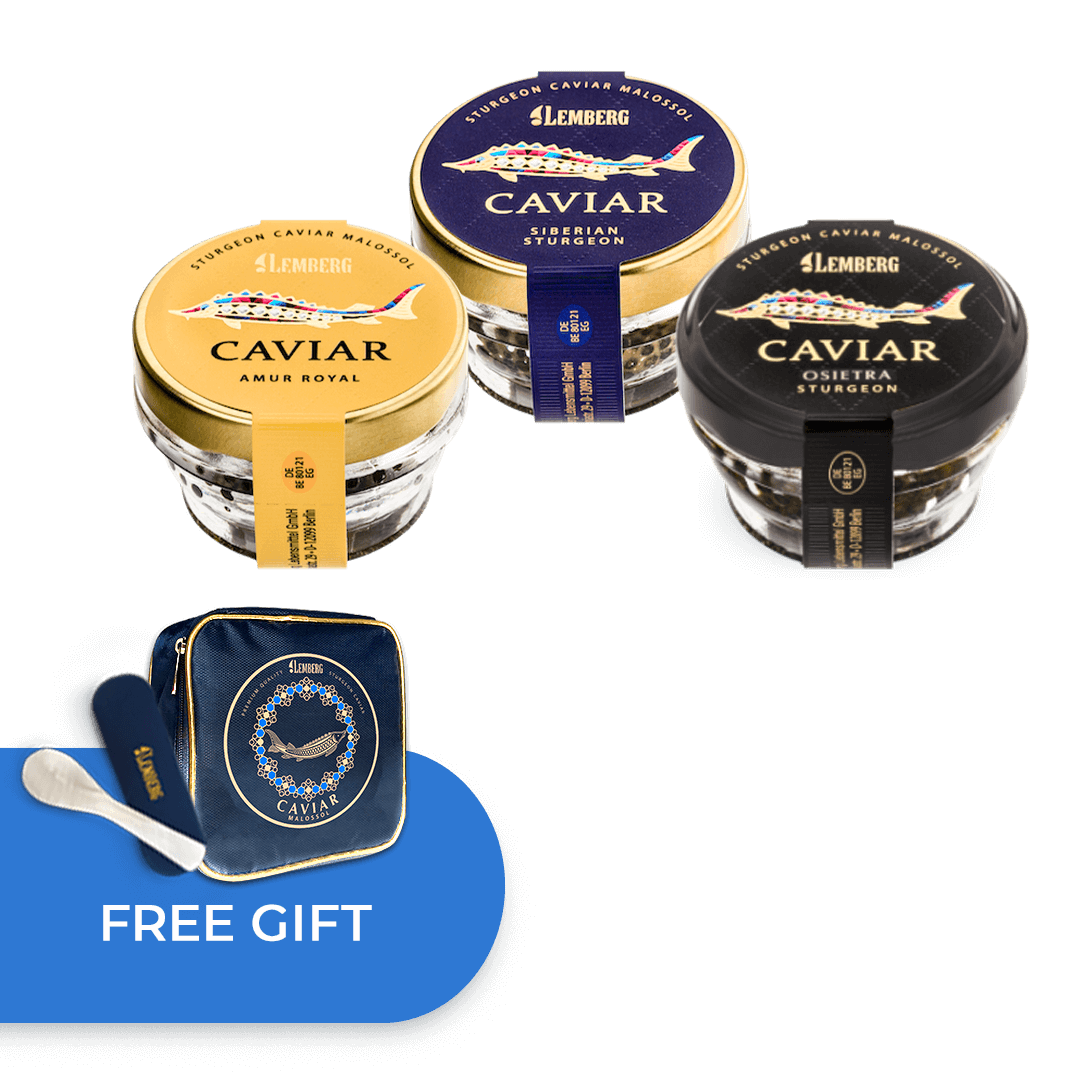 3 délices au caviar, 3х30g