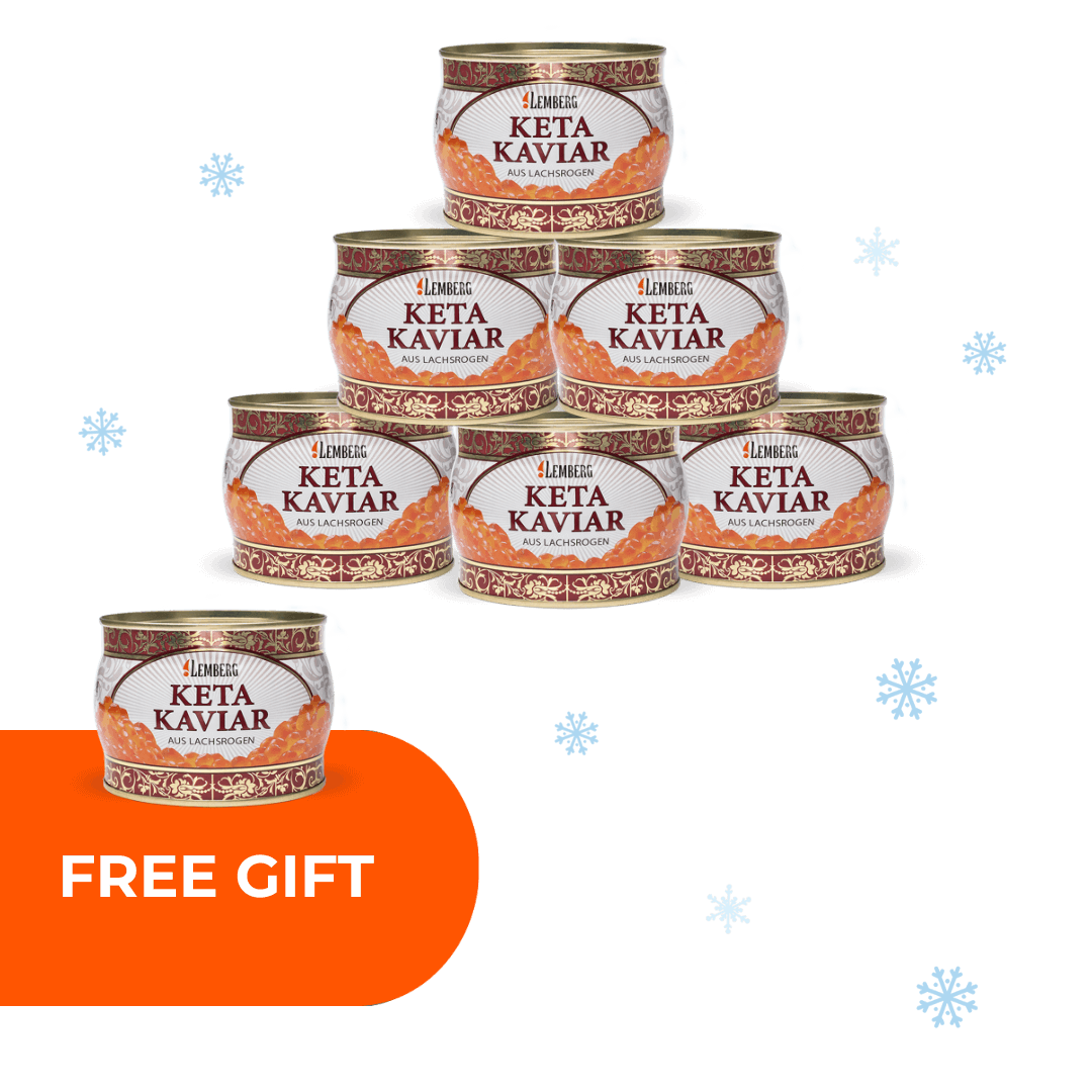 Chum Salmon Caviar, 400g, 6+1