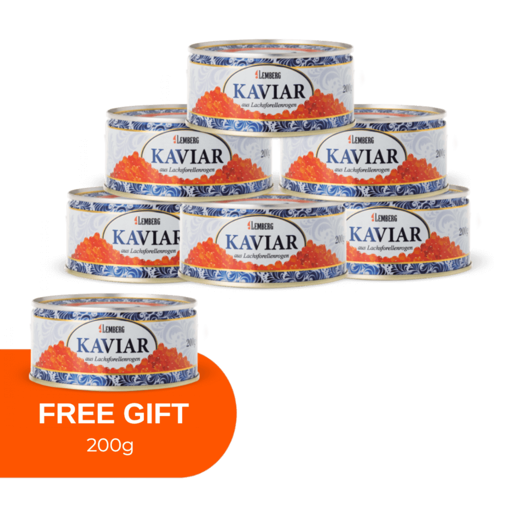 Сaviar de trucha salmón, 6 +1 x 200g