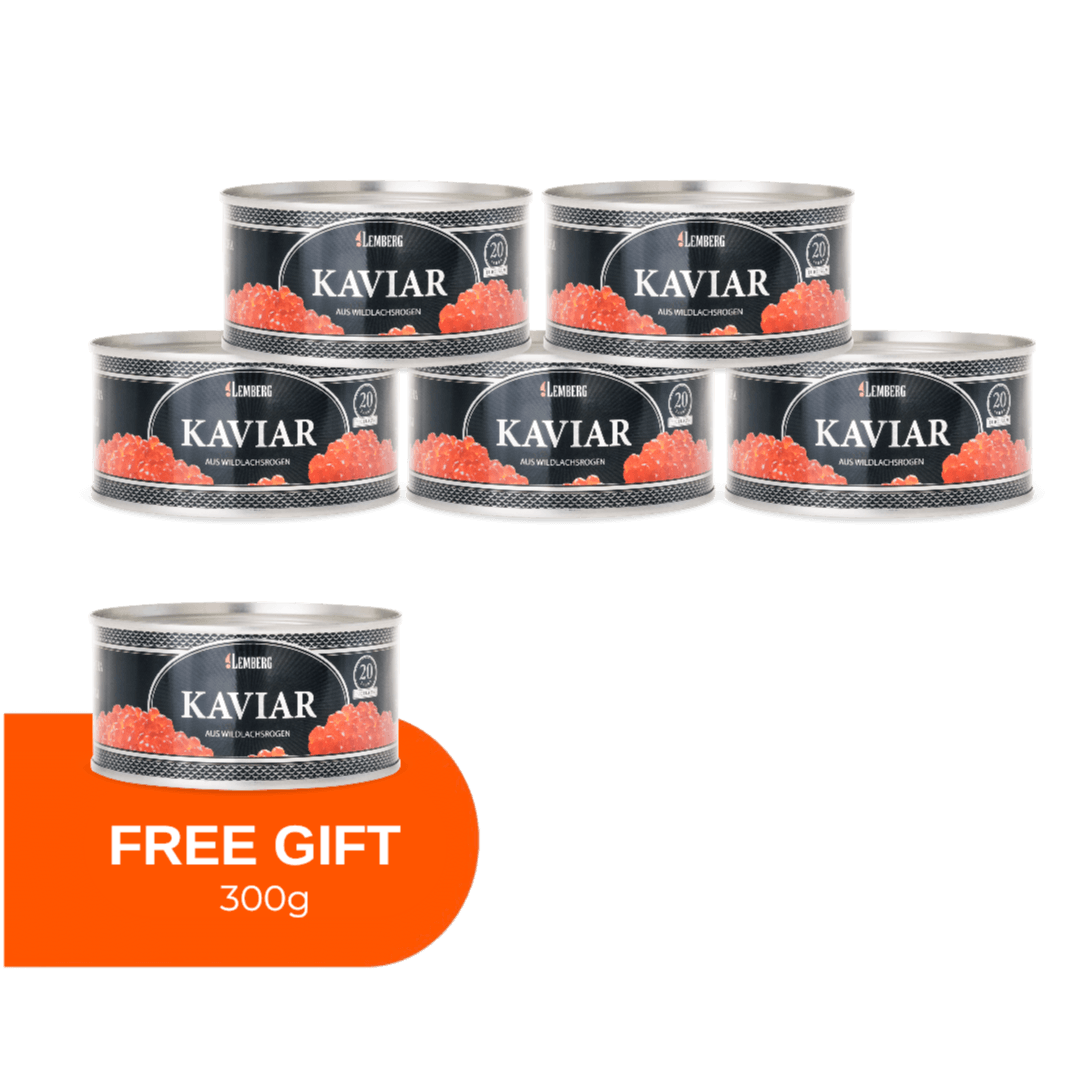 Pink Salmon Caviar PLATINUM 300g, 5+1