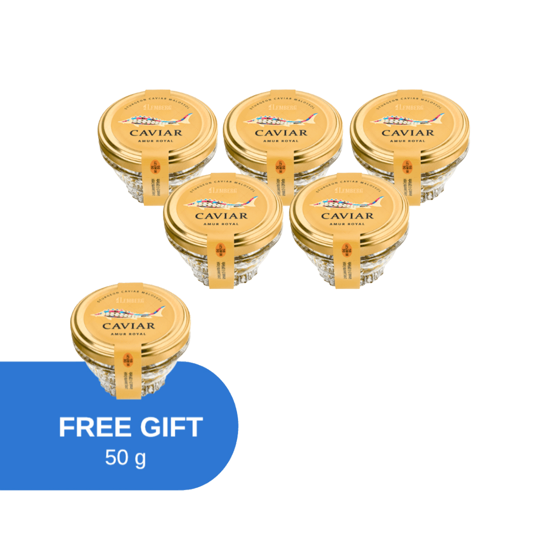 Amur Royal Sturgeon Caviar 5+1 x 50g