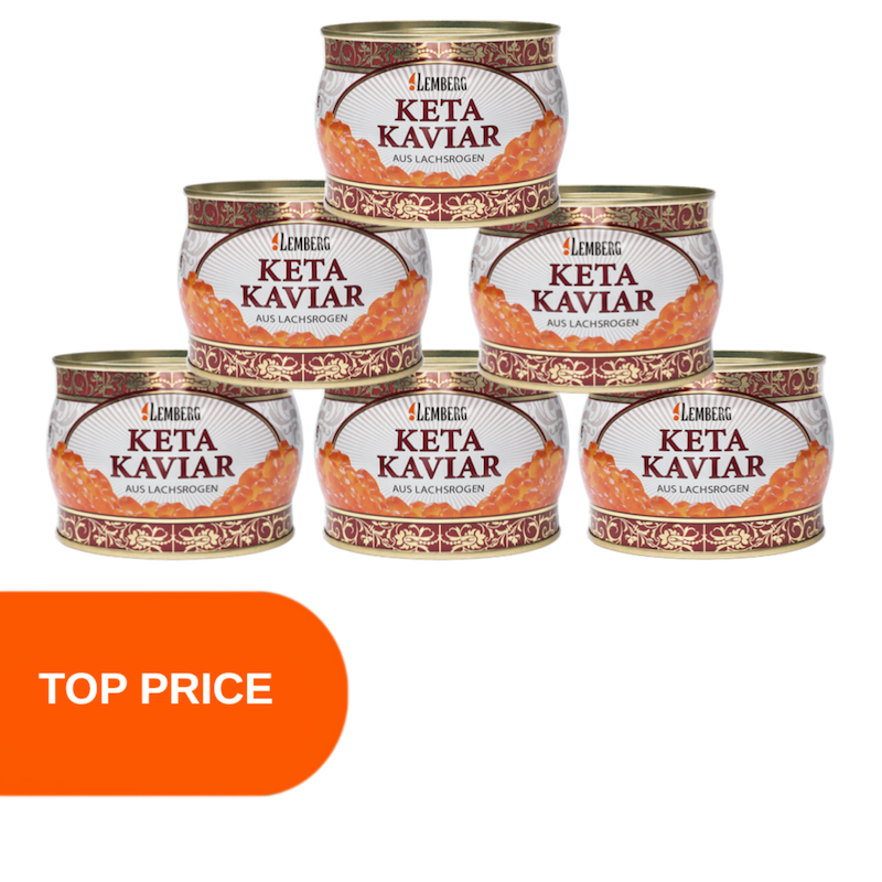 SET de caviar de salmón chum