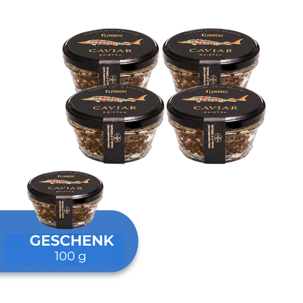 Sturgeon Caviar OSIETRA, 4 + 1, 100g