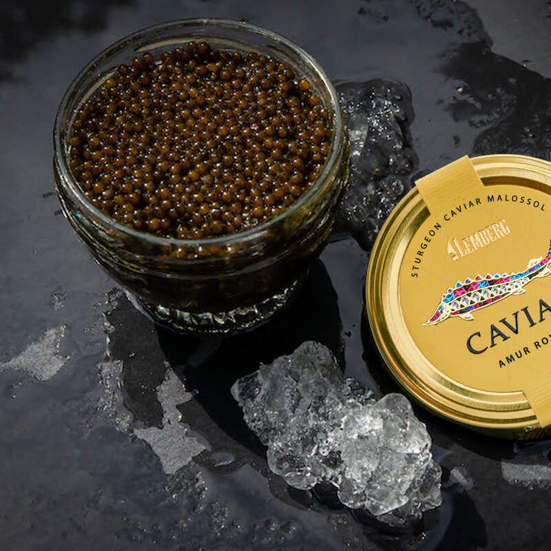 Sturgeon caviar Amur Royal, 3 + 1 x 50g