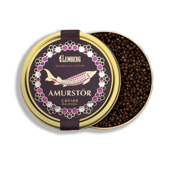 Caviar de esturión Amur, 100 g