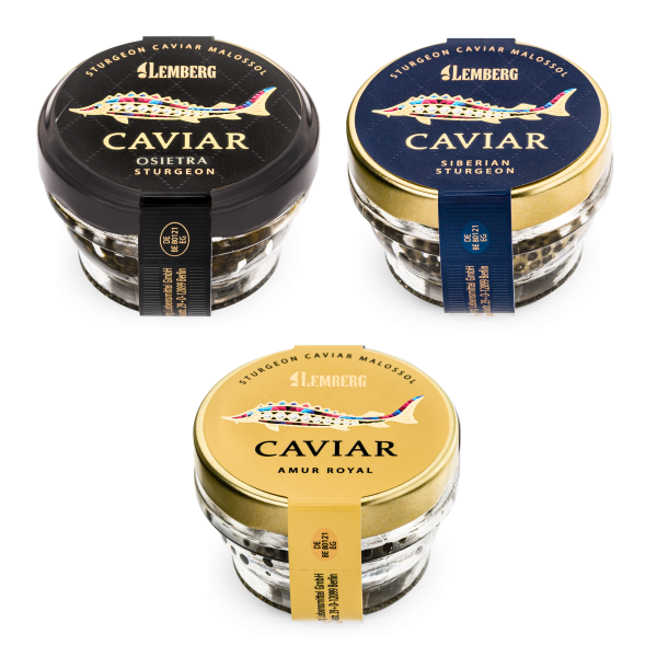 3 caviar delicacies, 3 х 30g